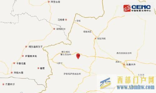新疆博尔塔拉州精河县发生3.1级地震震源深度7千米(图2)