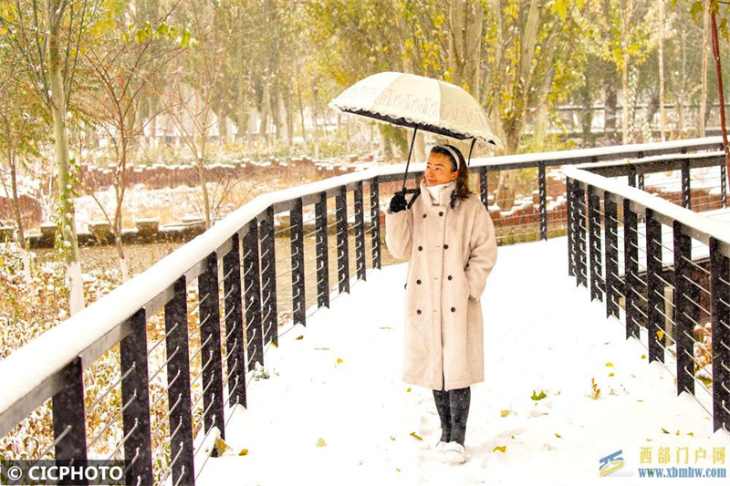 新疆哈密迎来降雪降温天气(图1)