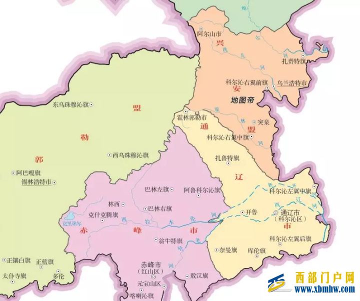 内蒙古通辽市和兴安盟的4个科尔沁旗怎么区分(图7)