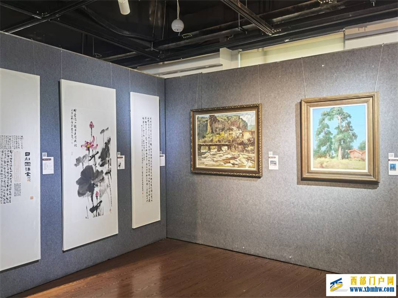 内江大千画派创研基地举行首展116件书画作品线上线下均可观赏(图1)