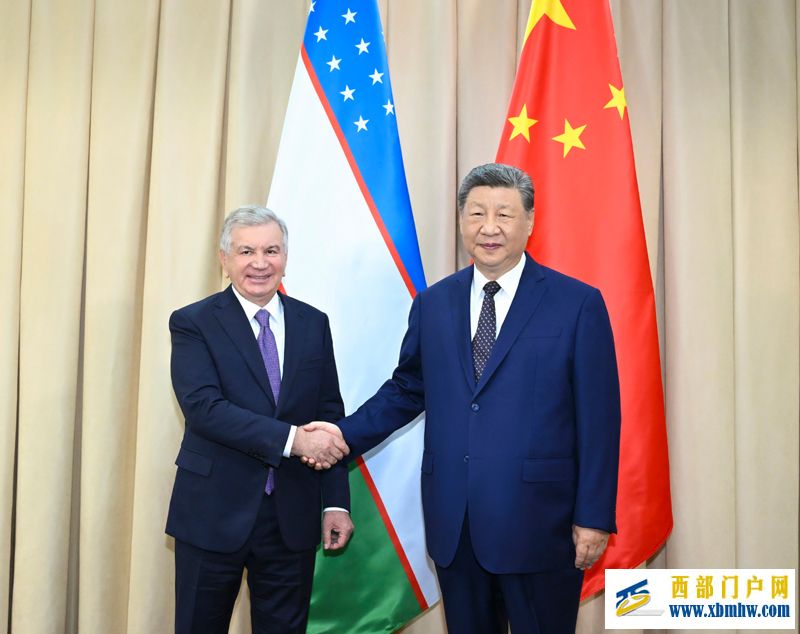 习近平会见乌兹别克斯坦总统米尔济约耶夫(图1)