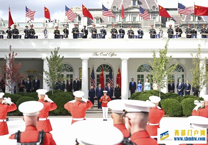 习近平出席美国总统特朗普在白宫举行的欢迎仪式(图19) 习近平出席美国总统特朗普在白宫举行的欢迎仪式(图19)