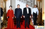习近平和彭丽媛出席特朗普总统夫妇举行的欢